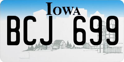 IA license plate BCJ699