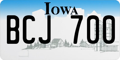 IA license plate BCJ700