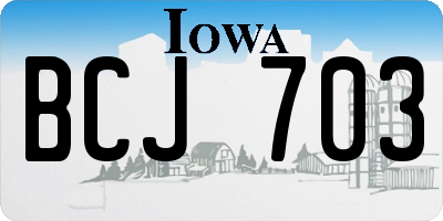 IA license plate BCJ703