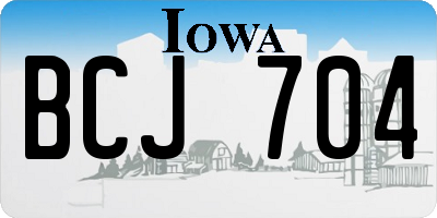 IA license plate BCJ704