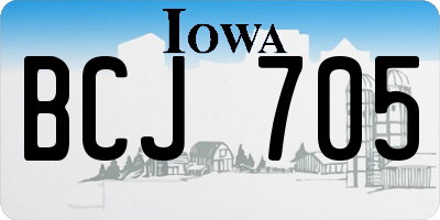 IA license plate BCJ705