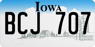 IA license plate BCJ707