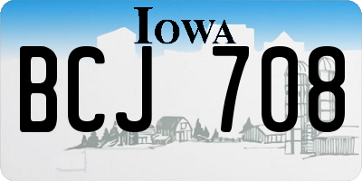 IA license plate BCJ708