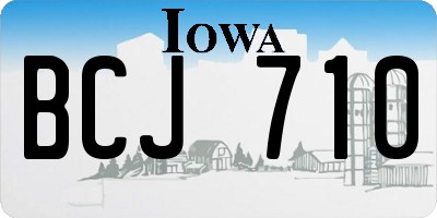 IA license plate BCJ710