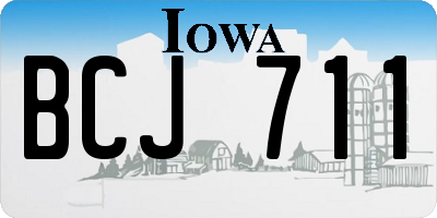 IA license plate BCJ711