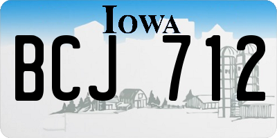 IA license plate BCJ712