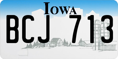 IA license plate BCJ713