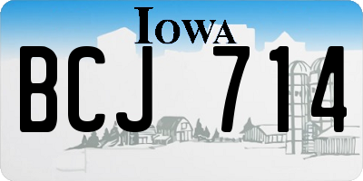 IA license plate BCJ714