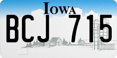 IA license plate BCJ715