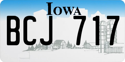 IA license plate BCJ717