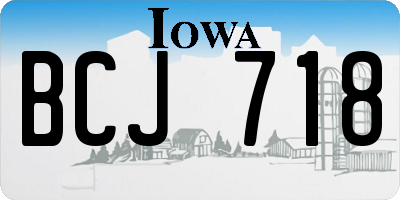 IA license plate BCJ718