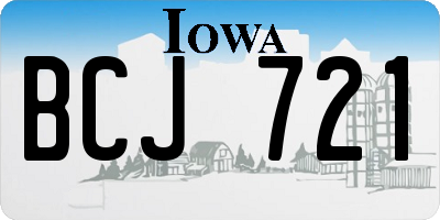 IA license plate BCJ721