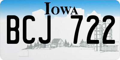 IA license plate BCJ722