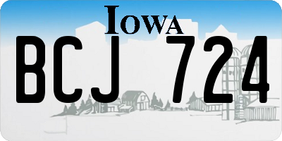 IA license plate BCJ724