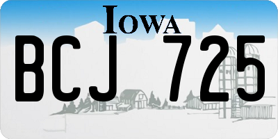 IA license plate BCJ725