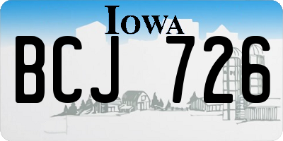 IA license plate BCJ726