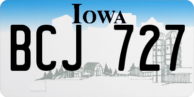 IA license plate BCJ727