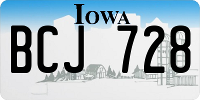 IA license plate BCJ728