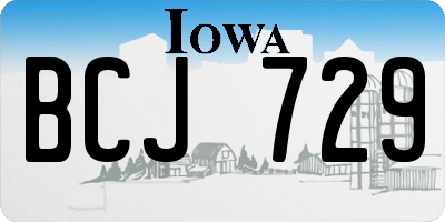IA license plate BCJ729