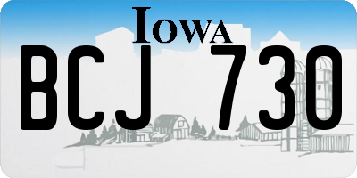 IA license plate BCJ730