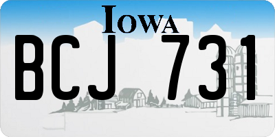 IA license plate BCJ731
