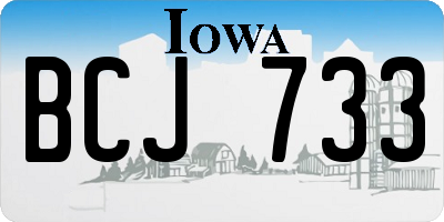 IA license plate BCJ733