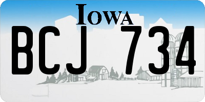 IA license plate BCJ734