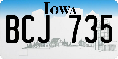 IA license plate BCJ735
