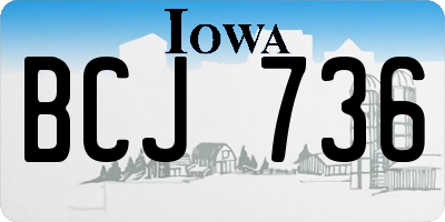 IA license plate BCJ736