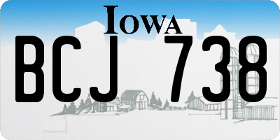 IA license plate BCJ738