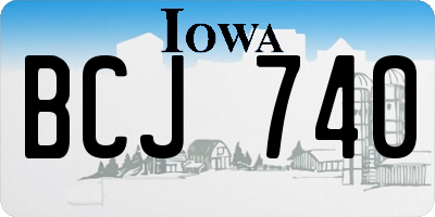 IA license plate BCJ740
