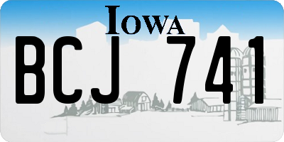 IA license plate BCJ741