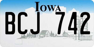 IA license plate BCJ742