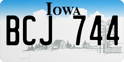 IA license plate BCJ744