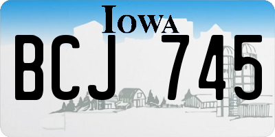 IA license plate BCJ745