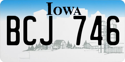 IA license plate BCJ746
