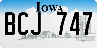 IA license plate BCJ747