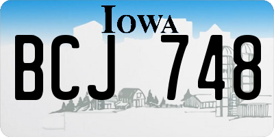 IA license plate BCJ748