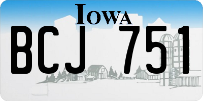 IA license plate BCJ751