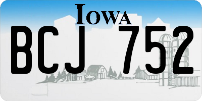 IA license plate BCJ752