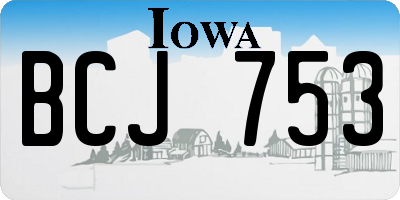 IA license plate BCJ753