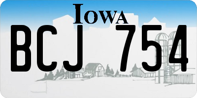 IA license plate BCJ754