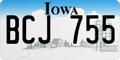 IA license plate BCJ755
