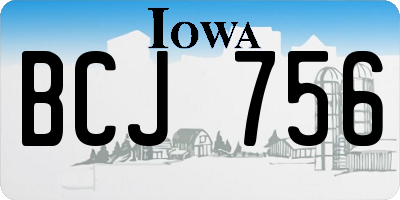 IA license plate BCJ756