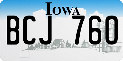 IA license plate BCJ760