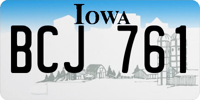 IA license plate BCJ761