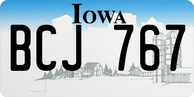IA license plate BCJ767