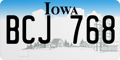 IA license plate BCJ768