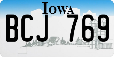 IA license plate BCJ769