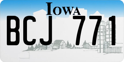 IA license plate BCJ771